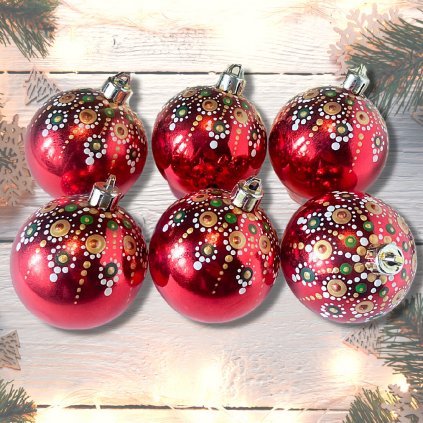 BohoManie boho banky s mandalami vanocni ozdoby sada c 55