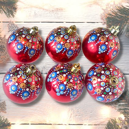 Bohomanie boho banky s mandalami vanocni ozdoby sada c 58