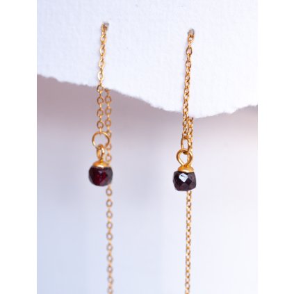 BohoManie retizkove nausnice granat almandin 1