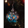 BohoManie SADA BAŇKY S MANDALAMI vánoční ozdoby broskvovo modré1