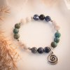 BohoManie spirala naramek z mineralu sodalit achat chryzokol2