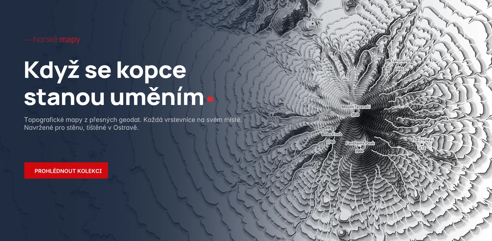 BOHORY carousel – autorské kartografické mapy z geodat