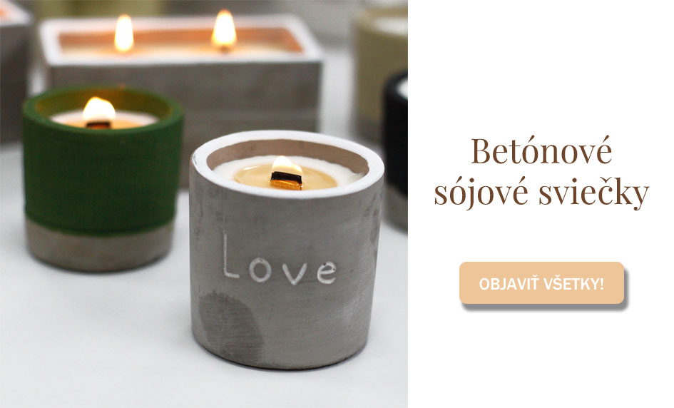 Betónové sójové sviečky