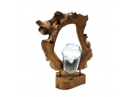 roztavene sklo na dreve umelecka vaza (3)