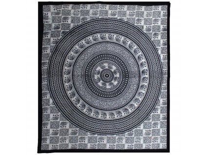 bavlnena prikryvka mandala slona