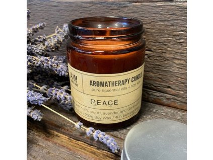 aromaterapeuticka sojova sviecka mier