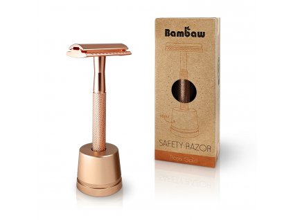 Bambaw Metal Safety Razor Stand 1 Packshot Rose Gold 02