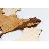 Nástenná drevená 3D mapa Európy