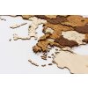 Nástenná drevená 3D mapa Európy