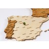 Nástenná drevená 3D mapa Európy