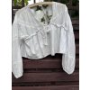 Boho top - blúzka biela