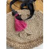 Boho Jutová kabelka so strapcom Handmade