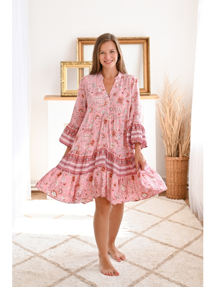 Šaty short - coral pink