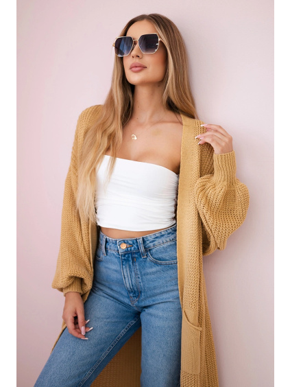 Basic kardigan s volnými rukávy