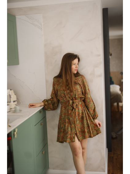 Košilové šaty krátké - vzorované