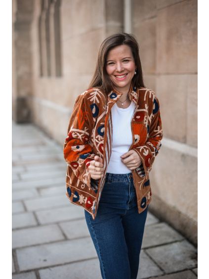 Semišová bunda -Golden Hour, uni velikost