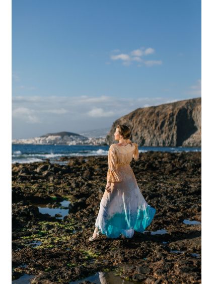 Dlouhé šaty - turqouise lagoon