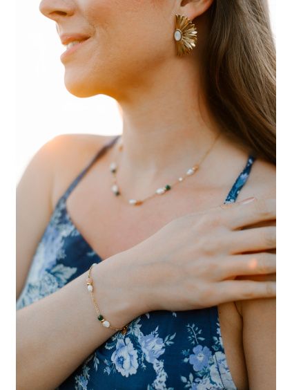 Náušnice grande - azurea white