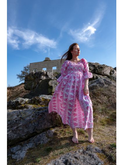 Šaty Flora - růžové