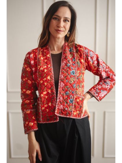 Patchwork bundička RED - vel. M (var. 5)