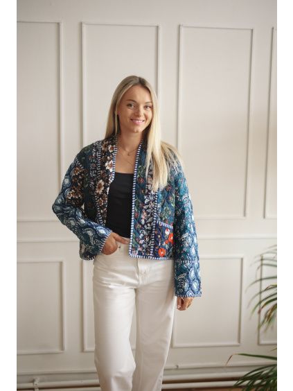 Patchwork bundička DARK BLUE - vel. XL (var. 3)