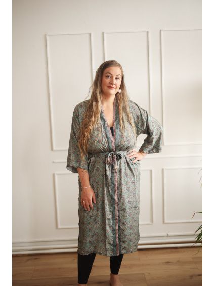 Hedvábné kimono Sage