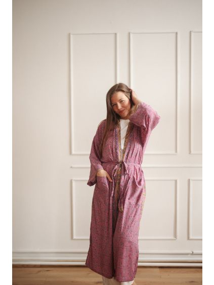 Hedvábné kimono Pink