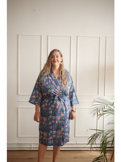 Bavlněné kimono Indigo