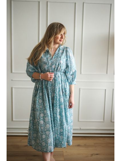 Šaty Artemis dlouhé - turquoise M/L