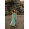 Mušelínové šaty se zavazováním za krkem - mint
