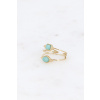 bague lunatessa 3 rangs 2 pierres naturelles carree et ovale turquoise 66f0c88fe23e4