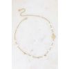 collier perles de resine blanche et pendentif fleur or 677e7fe08510d