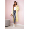 Basic kardigan s volnými rukávy - CANARY YELLOW