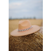 Klobouk béžový s perličkami arizona