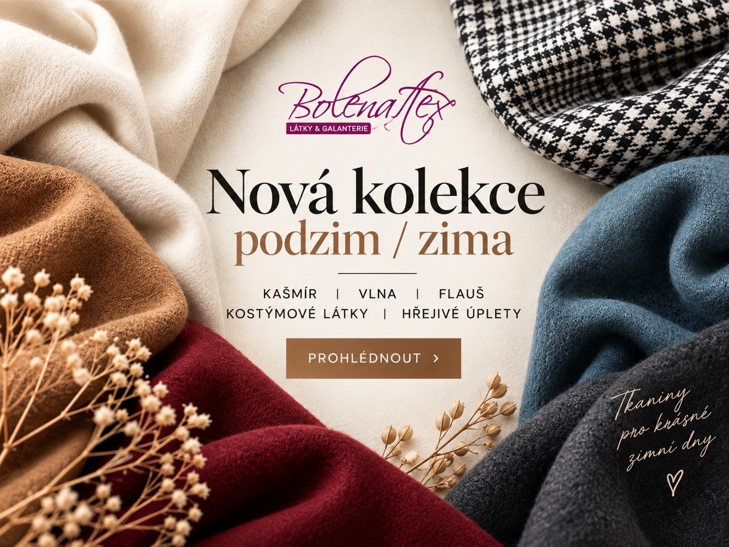 Nová kolekce zimních látek