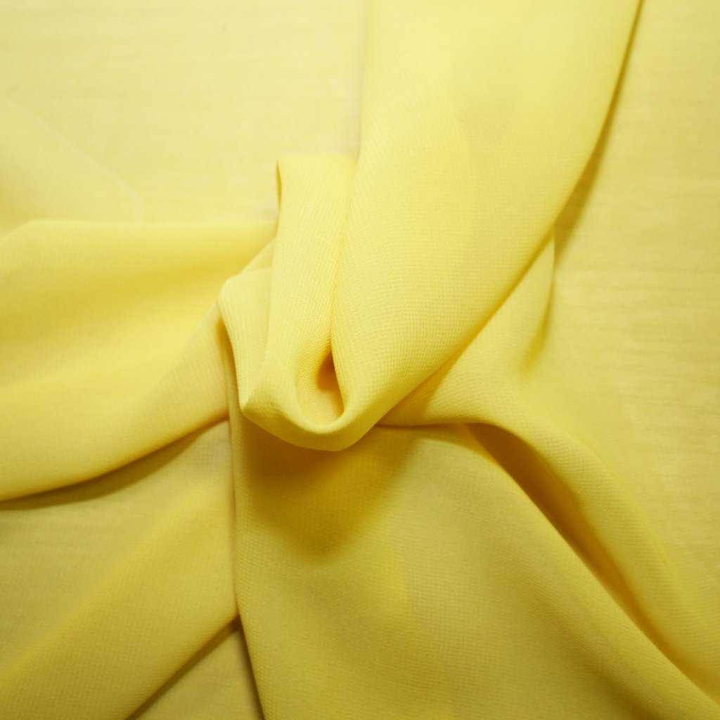 Šifon jednobarevný žlutý
