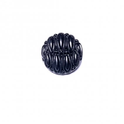 Knoflík černý ozdobný 25 mm