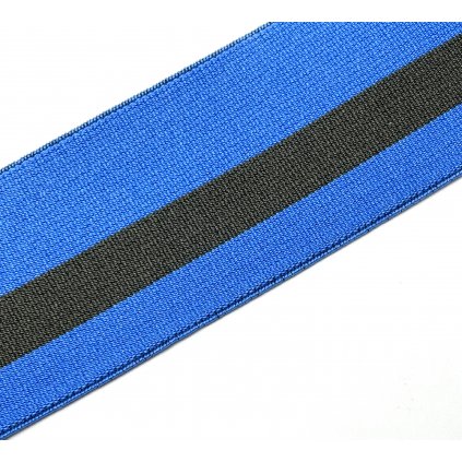 Pruženka 4 cm královská modrá s černým proužkem