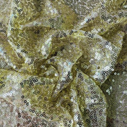 Flitrová látka světle zlatá