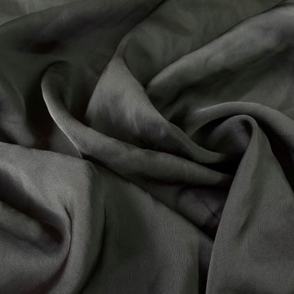 Jemný krešovaný tmavě šedý žoržet