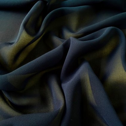 Krepový šifon tmavě modrý