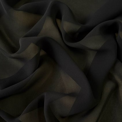 Krepový šifon černý