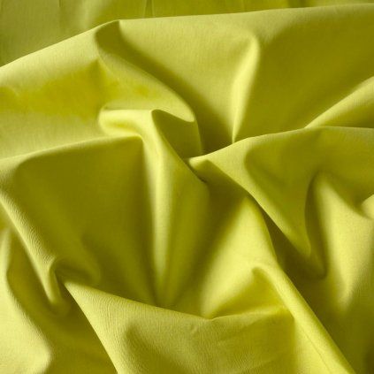 Pružný popelín citronový