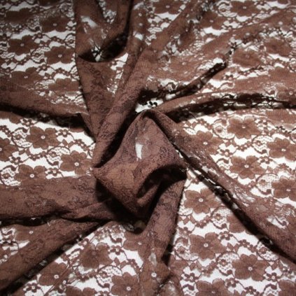 Krajka jemná hnědá