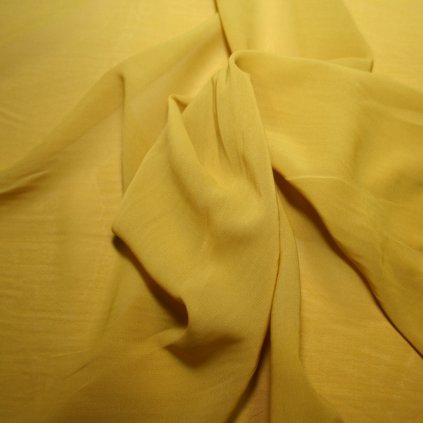 Šifon jednobarevný žlutý