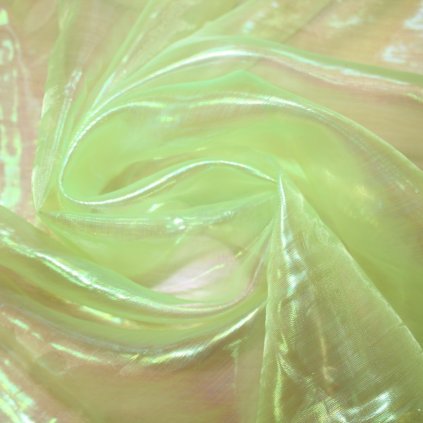 Organza neonově zelenožlutá