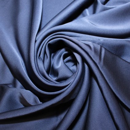Satén jemný prádlový tmavě modrý