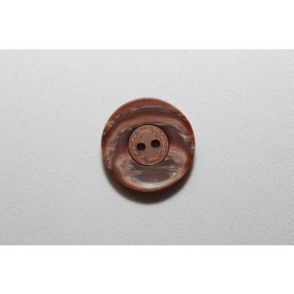 Knoflík ozdobný zrzavě hnědý