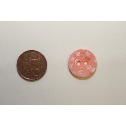 Knoflík ozdobný měruňkový