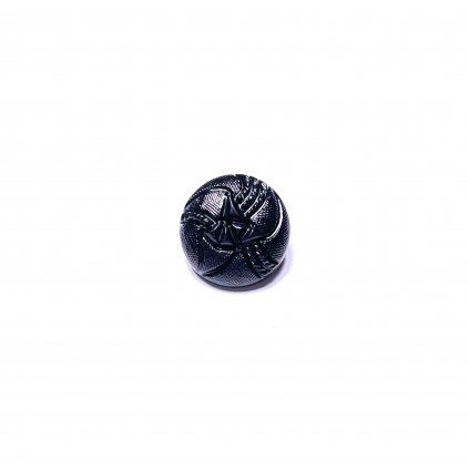 Knoflík černý ozdobný 19 mm